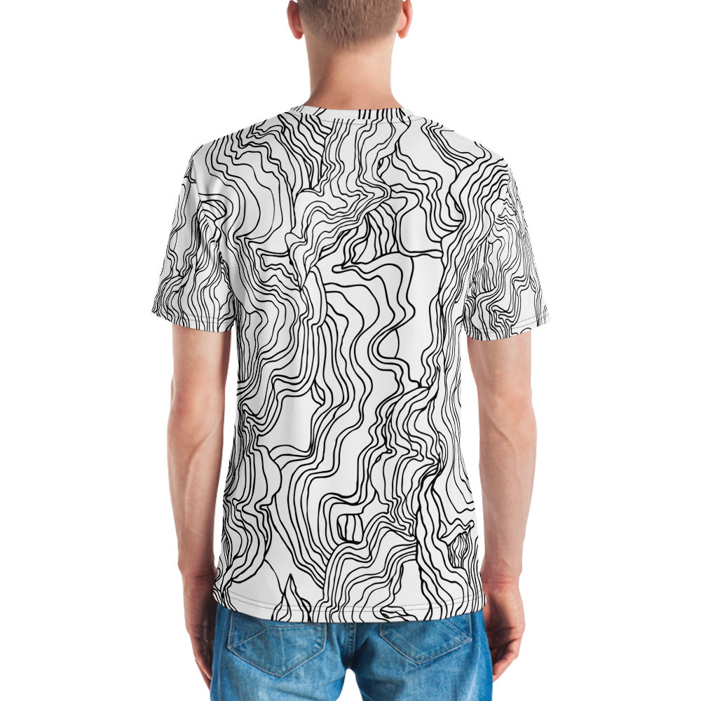 Men's t-shirt, B&W Damascus