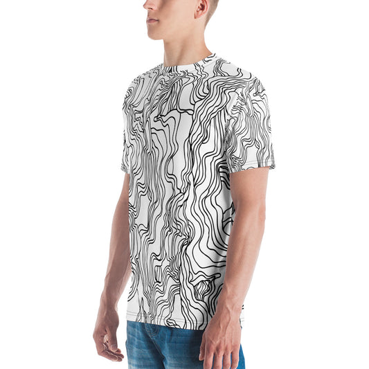 Men's t-shirt, B&W Damascus