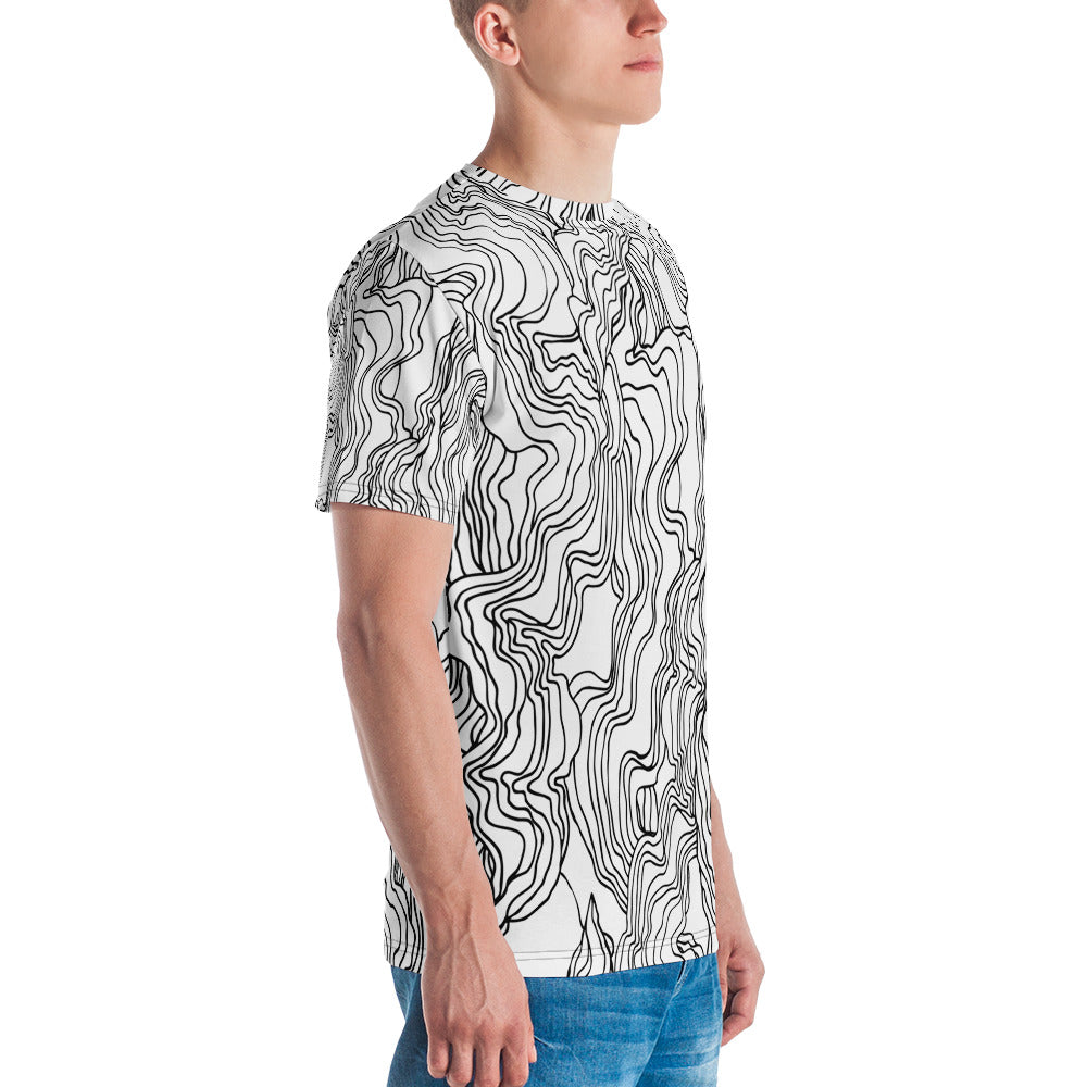 Men's t-shirt, B&W Damascus