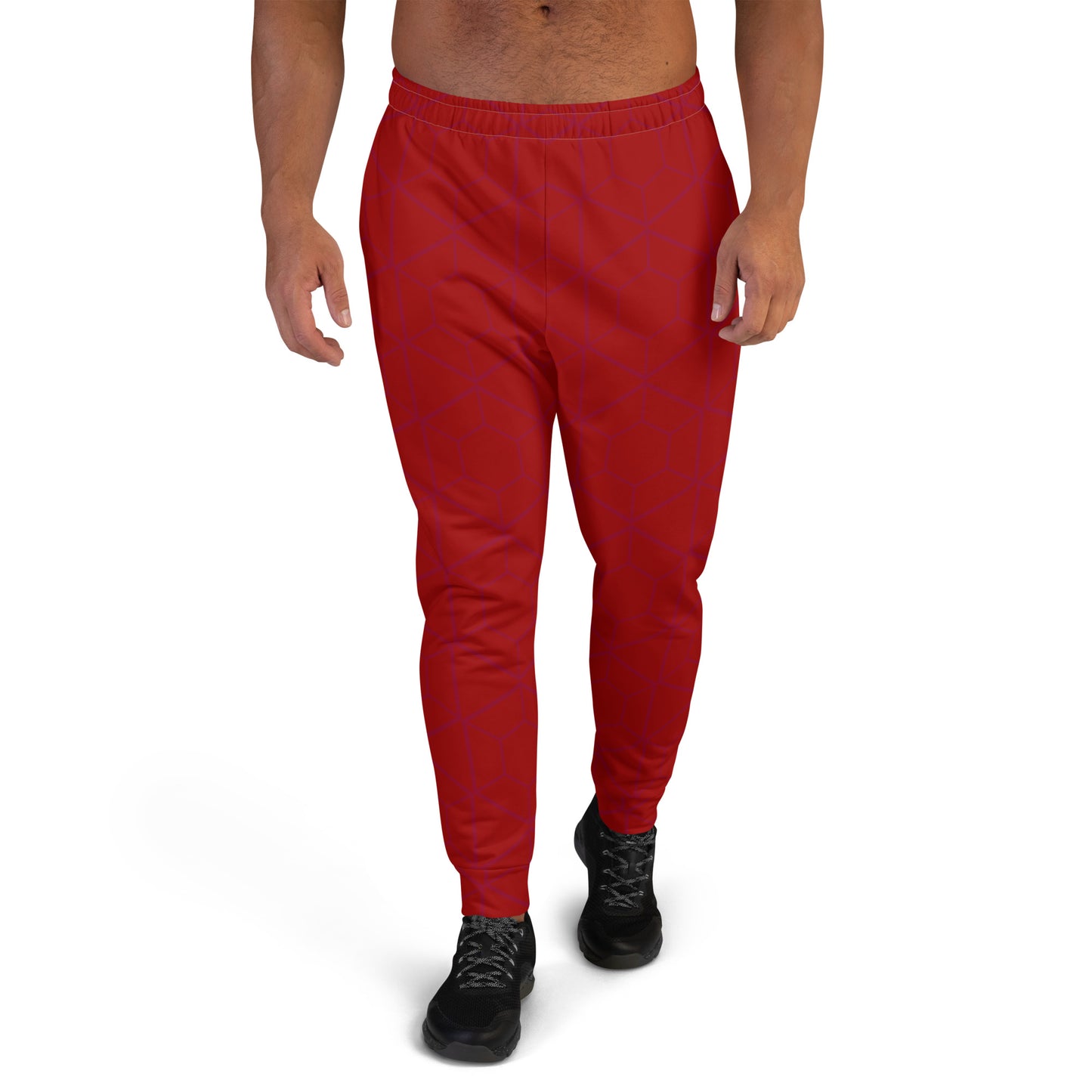 Men's Joggers, " Pattern Collection " Crimson Sovereign