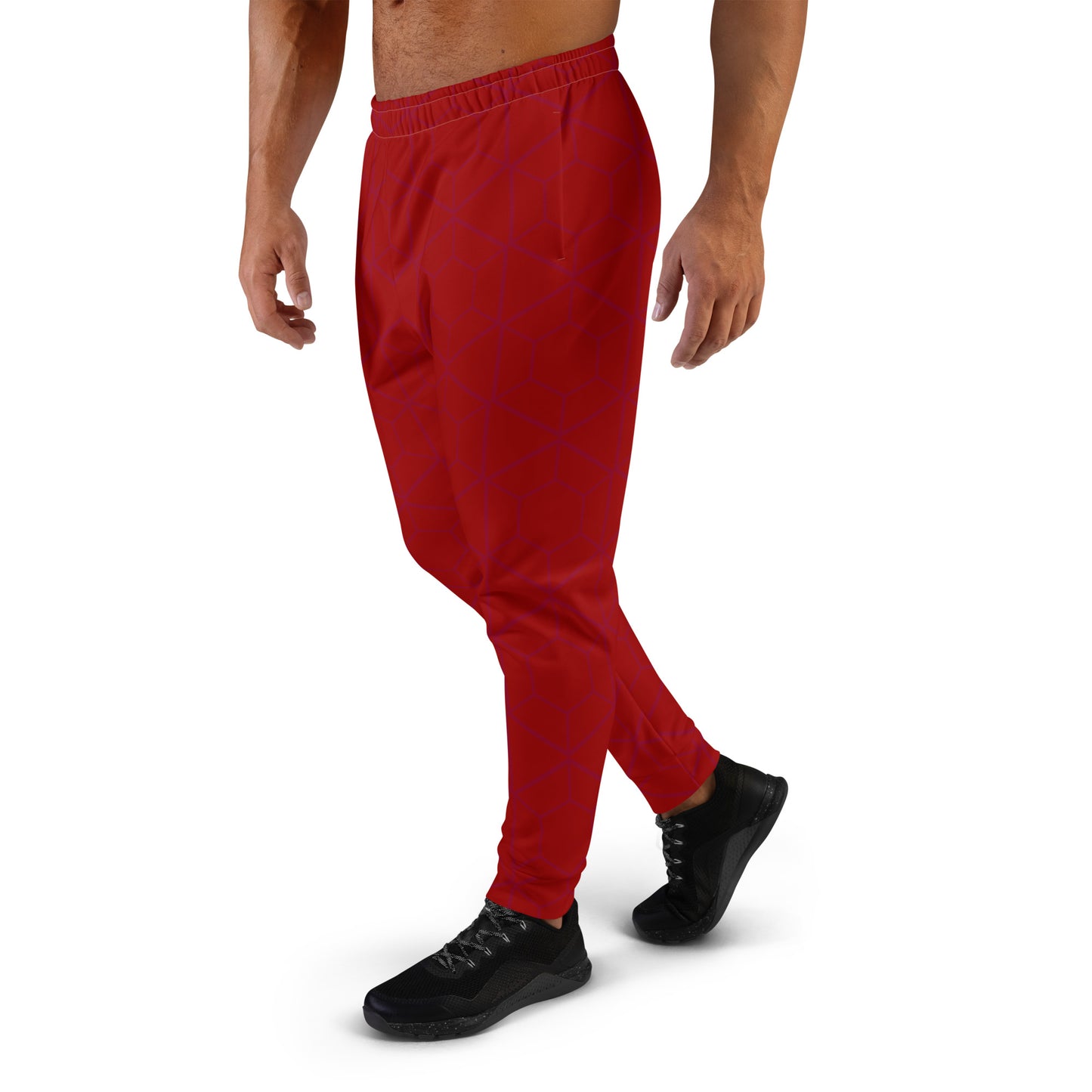 Men's Joggers, " Pattern Collection " Crimson Sovereign